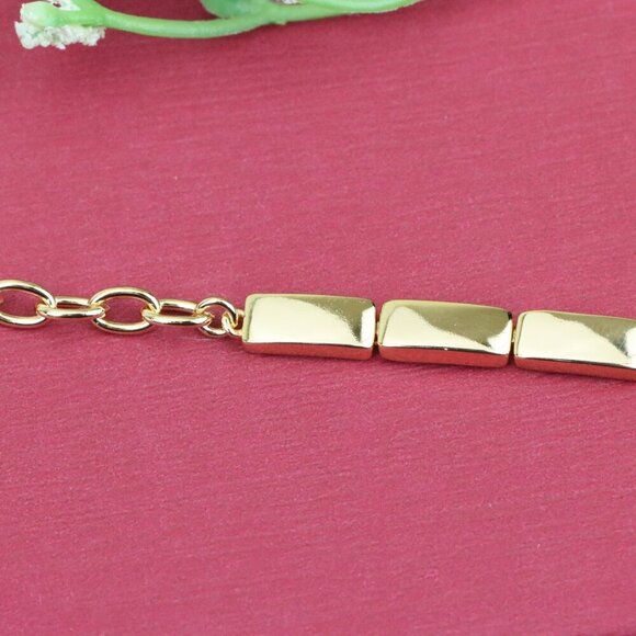 "Elegant Rose Gold Bracelet with Heart Charm & Toggle Clasp, XPBL0905 - Picture 12 of 13